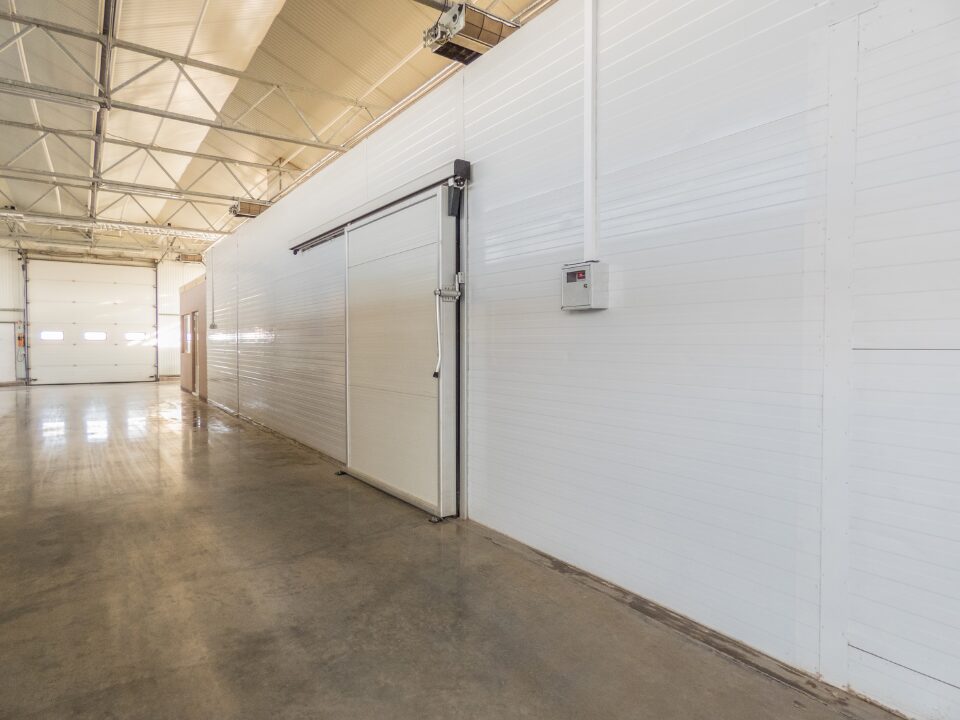 Factory warehouse freezer used for cold storage operations